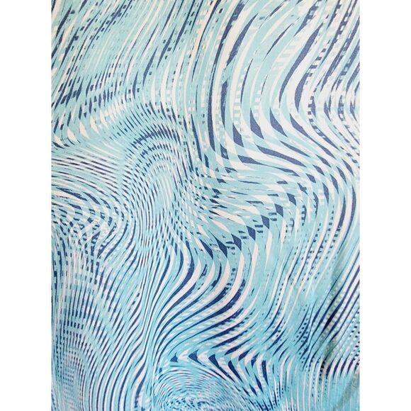 Reel Legends XL Women's Shirt Striped Light Blue White Keep It Cool Perform SS - Picture 4 of 6